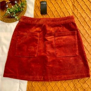 Forever 21 corduroy skirt burnt orange size small new with tags